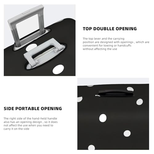 Housse de protection en polyester lavable blanc pois noirs XL - 4