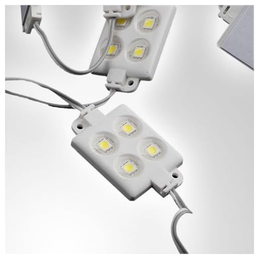 Mextronic LED-Module-Set in IP65: 20x LED Module 4xPower SMD LEDs weiß Wasserdicht 12V