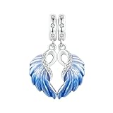 Abalorio de plata de ley 925 con diseño de animales de fresa, conejo, caballo, conchas nacaradas, sirena para pulseras Pandora, 4.5MM, Esmalte Cristal, Circonita cúbica