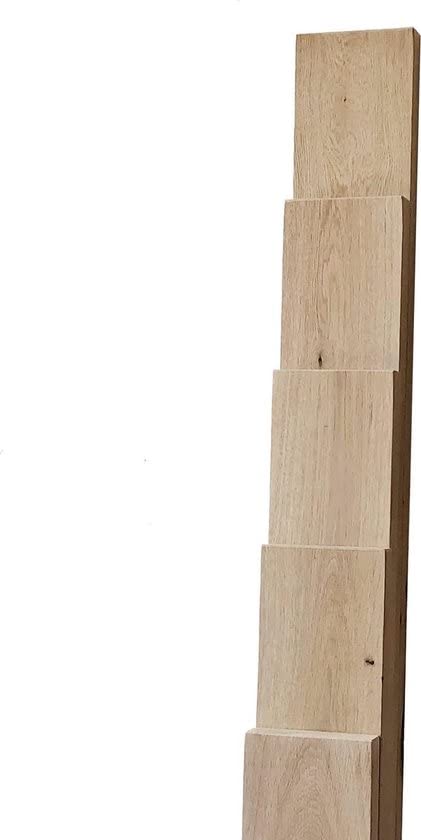 DoratoLegno Solido Mensola Da Parete In Quercia - 50x30 cm - Portapacchi industriali - Acciaio - Senza rivestimento