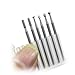 Luo ke 6 Pcs 3/32 Inch Shank Tungsten Steel Engraving Router Bits, Olive Amber Carving Drill Bits for Rotary Tools (2.3mm Carving bits)