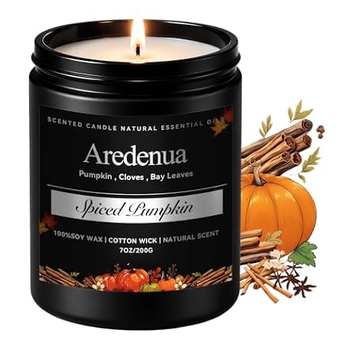 Aredenua Fall Candles, Spiced Pumpkin Scented, Autumn Seasonal Candle β $9.65 (26% off)