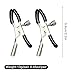 Qiyuda Nipple Clamps, Adjustable Metal Body Jewelry Chain Non Piercing Nipple Ring Clips