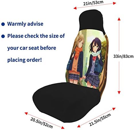 Amazon 安達としまむら 3 ２枚セットカーシートカバー 21年製 普通車 座席保護 無臭 抗菌 シートプロテクター 滑り止め 左右独立型 超通気性 耐久性 速乾性インストールが簡単 カーシートカバー サイズ 138 52cm シートカバー 車 バイク