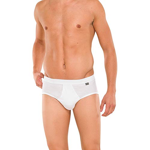 Preisvergleich Produktbild Schiesser Herren Slip - 4er Pack - Mit Eingriff - Essentials Cotton Feinripp - Briefs pflegeleicht und formstabil - Kochfest bis 95 Grad - Farbe Weiß - Größe 2XL