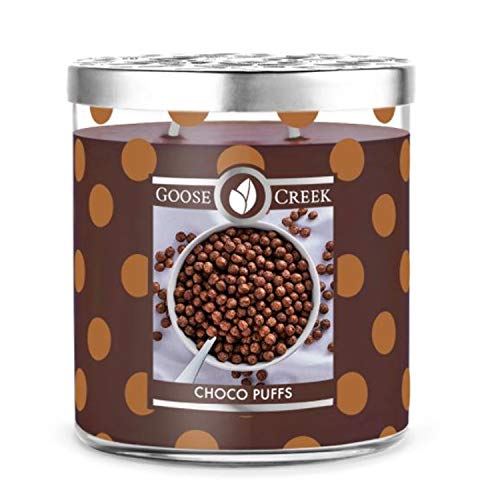 Goose Creek Choco Puffs 16oz Large Jar Candle! Cereal Collection Scented Candle! 2 Wicks Soy Wax Candle! 100% Lead- Free, Highly Scented & Long Lasting! Choose Your Scent! (Choco Puffs)