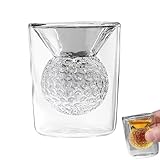 Gold Gold Shot The Splores – Doppelwandige doppelwandige doppelwandige Glasbecher, kreativer Golfspieler, Becher aus Holz