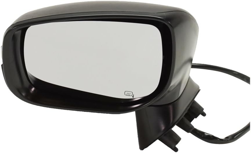 For Subaru Legacy 2018 2019 Door Mirror Driver Side | Heated | Power Glass | Paintable | Manual Folding | With Signal Light | Replacement For SU1320151 | 91036AL88A, 91059FL12A