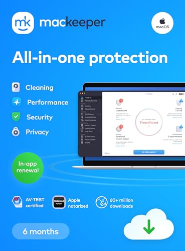 Image of MacKeeper Antivirus + Cleaner | Your Mac's Virus Protection & Cleaning Software in 2024 | 6 months | 3 devices | Activation Code by email