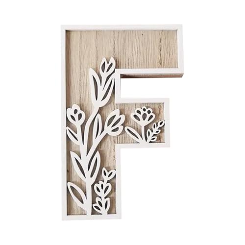 Wooden Letters 5 inch, Letters Wall Decor, Wood Alphabet Symbol, Sign Decorations Wall Decor, for Craft, Wedding, Home Decoration (F)