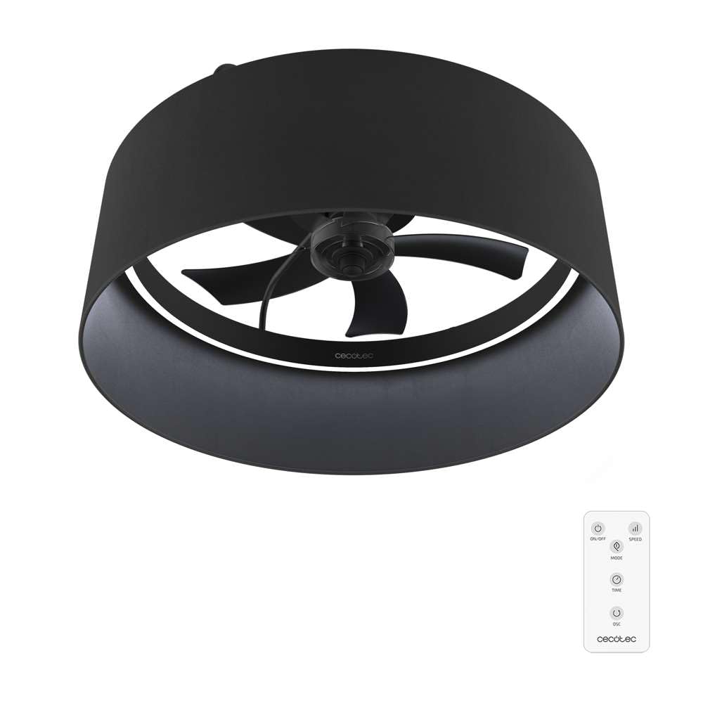 Cecotec Ventilador de Techo 20W EnergySilence LampAero 650 Black Design