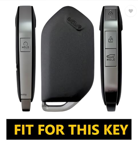 Image of Metal Remote Key Cover with Keychain for Kia Syros 2025 Seltos 2026 Stylish Full Protection 4-Button Smart Key | Glow-in-The-Dark Car Key Protector (Metal Brown)