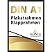 Produktbild Dreifke Plakatrahmen DIN A1 | 25mm Alu Profil, eckig | schwarz | inkl. entspiegelter Schutzscheibe | Bilderrahmen Klapprahmen Wechselrahmen Posterrahmen Rahmen