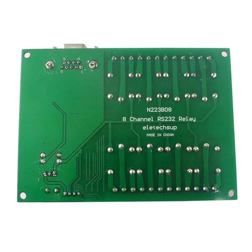 Relais RS232 TTL232 PC UART 12V 8 canaux avec boîtier de protection N223B08