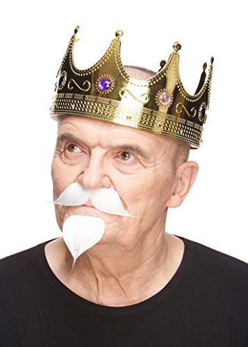 Mustaches Self Adhesive, Novelty Colonel Sanders Fake Mustache Handlebar with a Goatee, White Color - Thumbnail 5