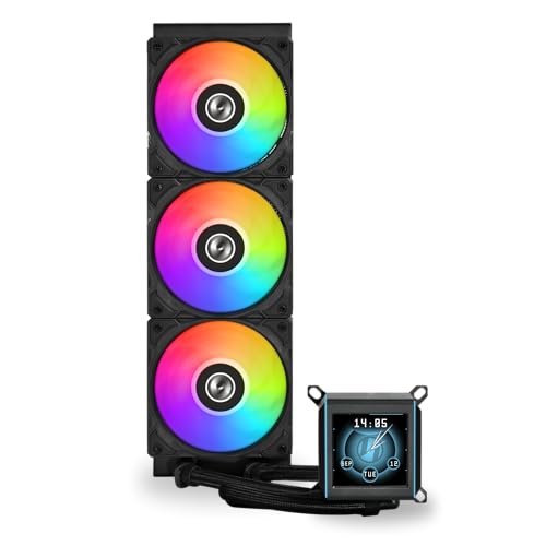 Image of Lian Li GA GALAHAD II 360- Asetek 8th Gen- 2.88 inch IPS LCD screen- Screen recording for videos and photos -Pre-installed ARGB daisy-chainable radiator fans or UNI FAN SL-INF fans (GA2ALCD36B.US)