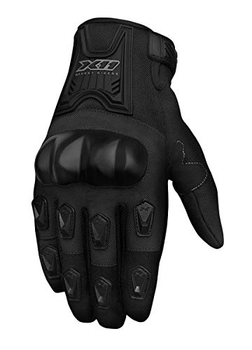 LUVA X11 BLACKOUT FEMININA VERAO C/PROTETOR PRETO TAM M