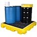 Drum Spill Cntnmnt Pallet, 4 Drum, 9k lb.