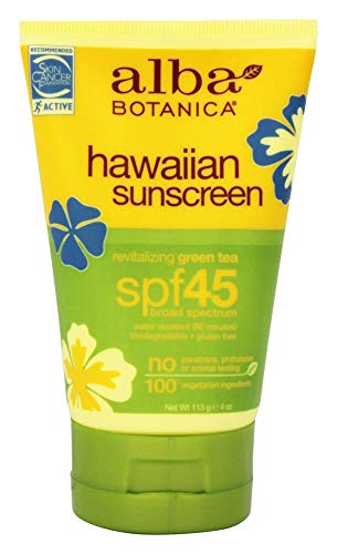 ALBA BOTANICA SUNBLOCK,GREEN TEA,SPF 45, 4 FZ #1