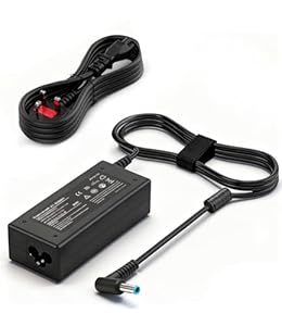 Cluvox 45W Fast Laptop Charger for HP,19.5V 2.31A Power Supply Compatible With HP Pavilion 11 13 15、Stream 11 13 14、Elitebook 840 850、Chromebook 11 14, Blue Tip: 4.5mm * 3.0mm Power Adapter