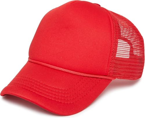 Image of Funky Junque Foam Trucker Hat, Trucker Hats for Women & Men - Blank Adjustable Snapback Mesh Back Baseball Cap