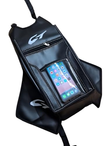 Image of Bike Tank Cover for CT 100, CT 110 - CT 100, CT110 Bike Tank Cover- Full Tank Cover - Cellphone Pocket - Flip Pouch - Zippered Pocket - Tank Bag