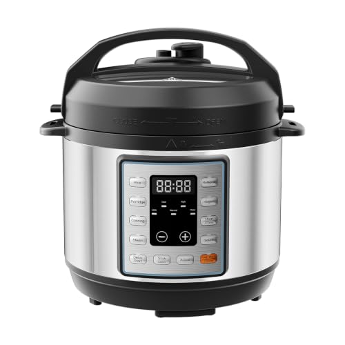 OLIXIS 10-In-1 Electric Pressure Cooker, 3 Quart Multi Cooker for Rice, Stew and Steam, Small Programmable Stainless Steel Pot with Slow Cook Function and Ceramic Inner Pot