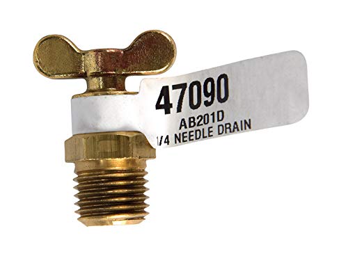 Jmf Needle Drain Cock To Mpt 1/4 " Yellow Brass Bagged