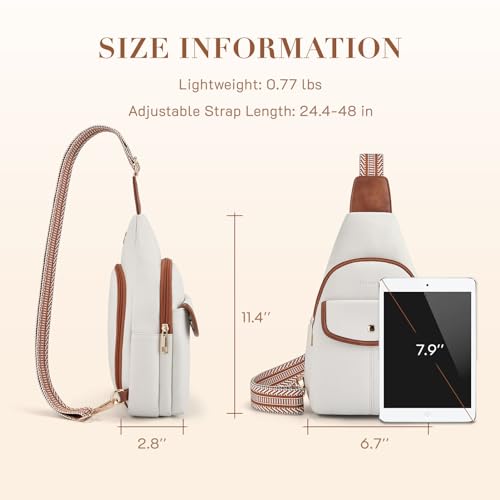 Missnine PU Leather Sling Bag for Women Anti-theft Crossbody Large Sling Backpack Travel Bag Purse4