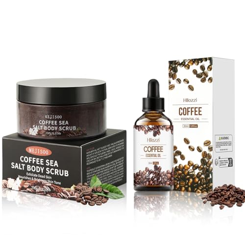 Aceite de Café, Exfoliante de Café, Exfoliante corporal puramente natural para el cuidado de la piel, aceite de contra las arrugas, aceite esencial de puro para aromaterapia