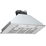 VEVOR Insert Range Hood, 800CFM 3-Speed, 36 Inch Stainless Steel Built-in Kitchen Vent with Push Button Control LED Lights Baffle Filters, Ducted/Ductless Convertible, ETL Listed…
