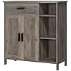 Weenfon storage cabinet coffee bar cabinet with drawer bathroom cabinet with doors and shelves freestanding cupboard for living room rustic oak  urban country home decor