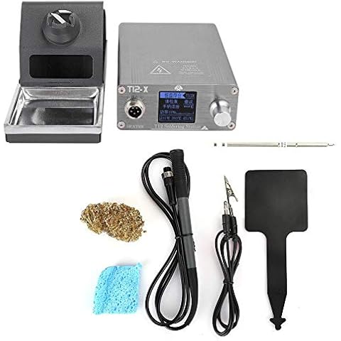 Soldering Iron Station, T12‑X 72W Soldering Station with Digital Display Welding Rework Mobile Phone Repairing Tool 90‑230V(EU) Cover