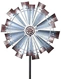 MUMTOP Wind Spinner Retro Large Two-Way Wind Sculptures for Enjoy a Visual Feast in Courtyard Garden Decoration