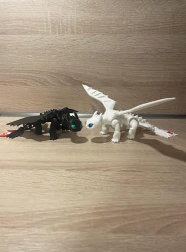 Image of Dragon Toys for Kids, Collectible Toys, Mini Dragon Toy, Dragon Action Figure, Dragon Toy for Fans & Collectors (Black-White)