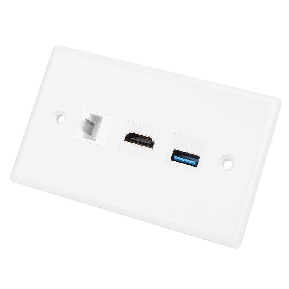 Piastra a muro Ethernet Cat6 HDMI USB 3.0 Pannello portatile multiplo
