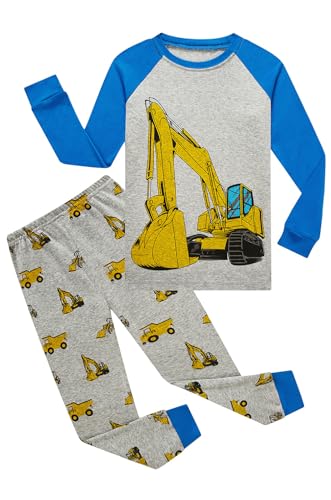 Image of Little bety Cotton 4 Piece Pajamas Boys Long Sleeve Sets Toddler Boys Pjs Kids Sleepwear Sets