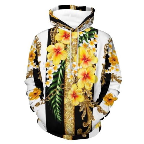 Sweats à capuche manche longue hoody sweatshirt pull pour homme femme S jaune