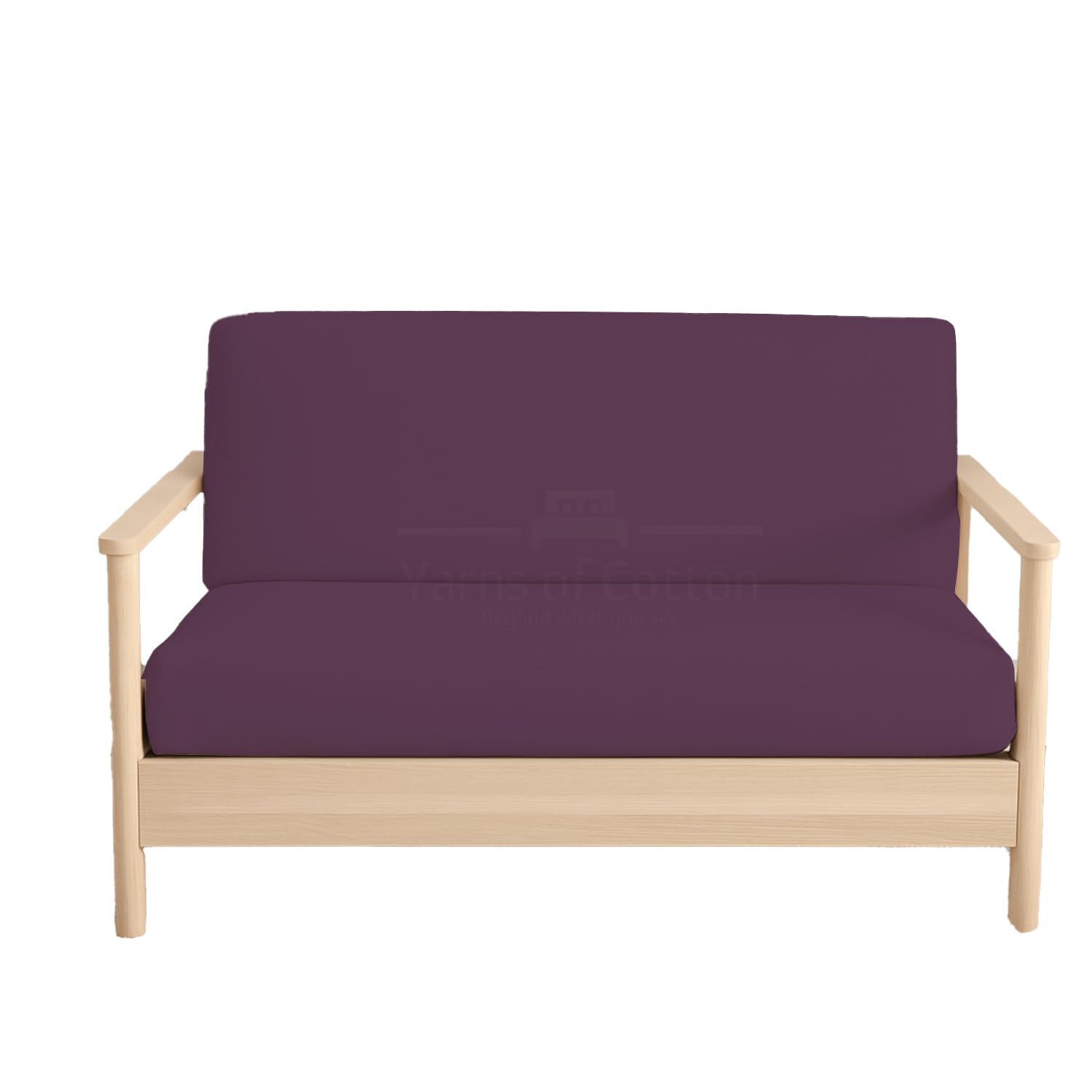 Full Size Futon Covers - 100% Egyptian Cotton Futon Slipcovers Plum