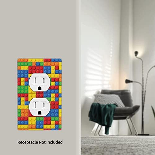 Colorful Bricks Wall Plates Outlet Light Switch Plate Cover