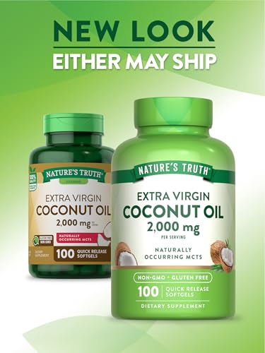 Nature's Truth Extra Virgin Coconut Oil 1000 mg, 100 Count