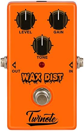 Twinote Wax Dist Guitar Pedal Vintage Distortion Effects Pedal with Classic Tube Distortion sound for Electric Guitar, Exclude Power Adapter