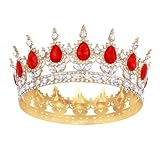 DIFEIUKI バロッククラウン 王冠 ティアラ 結婚式 ティアラ ウエディング 髪飾り ブライダル 花嫁 姫系 カミカザリ 記念写真 ヘアアクセサリー 披露宴 発表会 イベント パーティー 女王 キング クラウン ゴールド