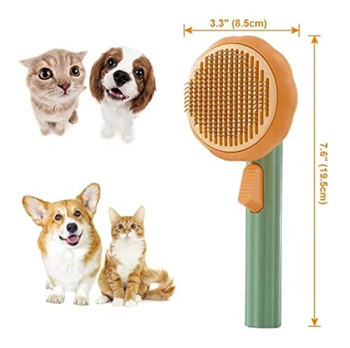 Escova Tira Pelos Rasqueadeira Autolimpante Desembaraçador Removedor De Pelos Para Cães E Gatos