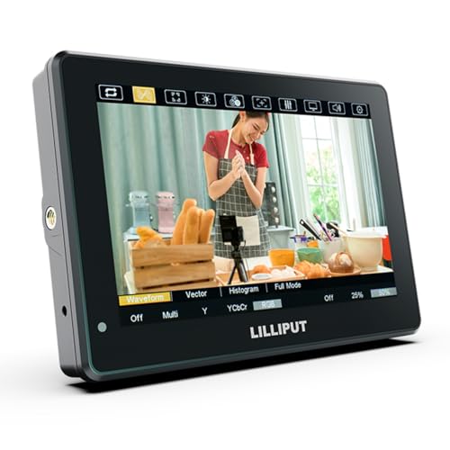 Lilliput HT7S   Monitor de control de cámara táctil de 7 pulgadas (2000 nits, Full HD 1920 × 1200, HDMI y SDI, HDR 3D‑LUT, batería dual) – Monitor profesional de campo para DSLR, cámara de vídeo