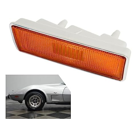 LAFORMO Corvette Marker Light - Front Left Driver Side Marker Light Compatible With 1974-1979 Chevy Corvette (No light bulb) (LFMOT00932-L) Cover
