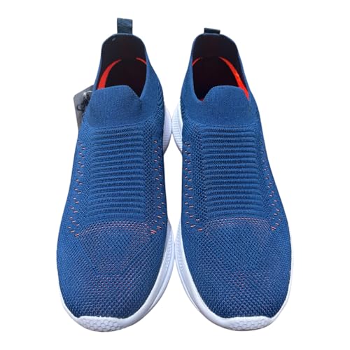 Image of Men's Slip-On Walking Shoes with Breathable Knit Mesh Upper | Lightweight Cushioned Sole Casual Sneakers | Sock-Style Flexible Comfort Shoes for Walking, Travel & Light Sports