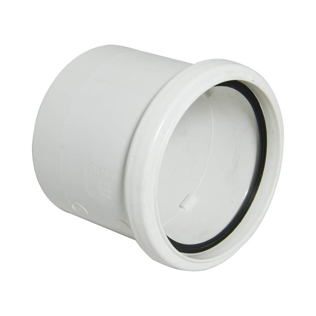 FLOPLAST 110mm Ring Seal Soil Single Socket - White
