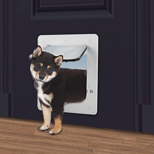 Hidrosil Tunnel Detachable Pet Door For Dog And Cat With 2 Locking Modes, Magnetic Flap Design And Durable Frame, Easy Install On Interior/Exterior Door Or Wall (15.35" X 12.40", Medium) #TOP1