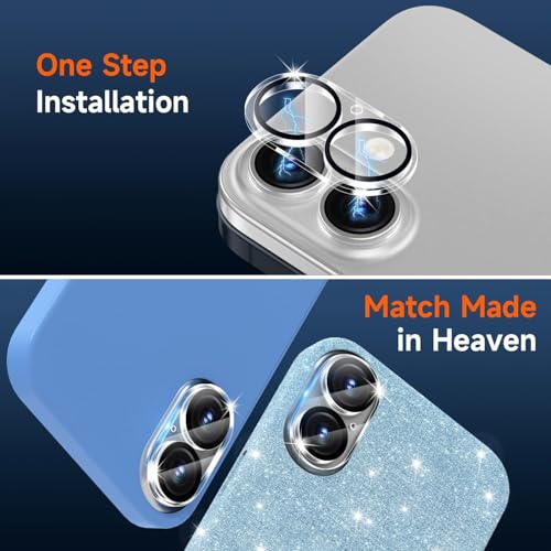 Image of Camera Lens Protector Compatible with iPhone 16 Plus (Pack of 3) | 9H Tempered Glass Camera Lens Guard | Scratch Resistant | HD Clear | Anti-Fingerprint | Easy Installation | Bubble Free